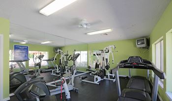 Fitness center with modern equipment